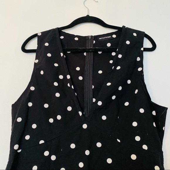 Prettylittlething Black White Polkadot Dress - Picture 2 of 3